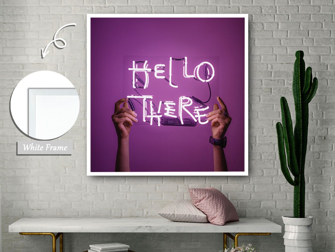 Hello There Minimalist Greeting Text Art - Image 3