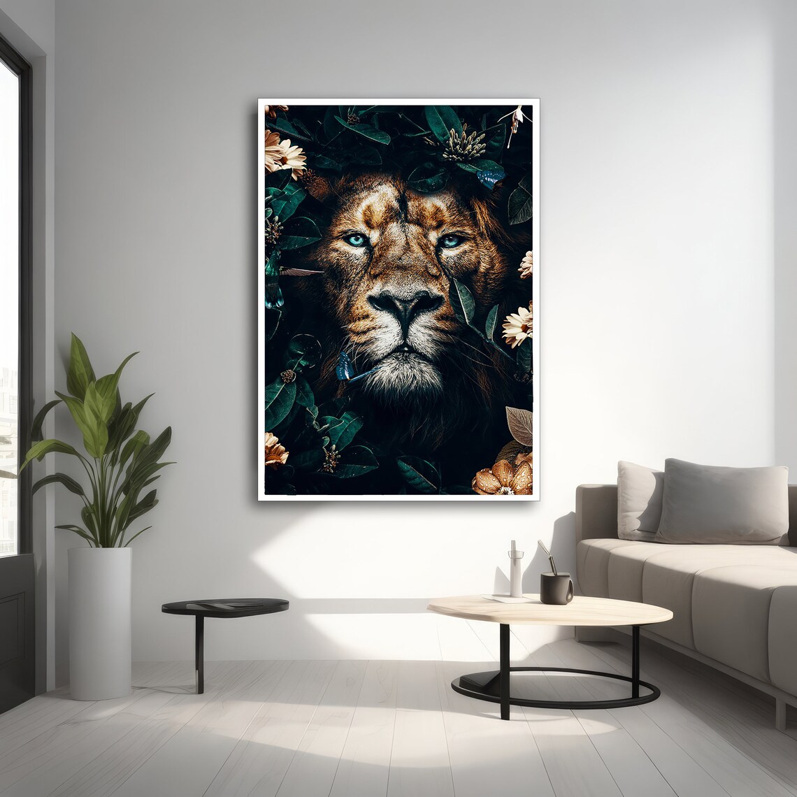 Majestic Lion In Nature, Animal Art Gift - Image 2
