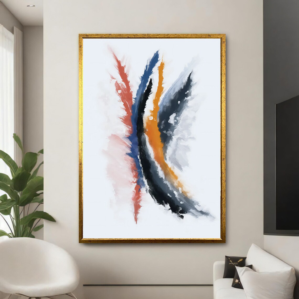 Abstract Brush Strokes, Modern Home Decor Gift - Image 5