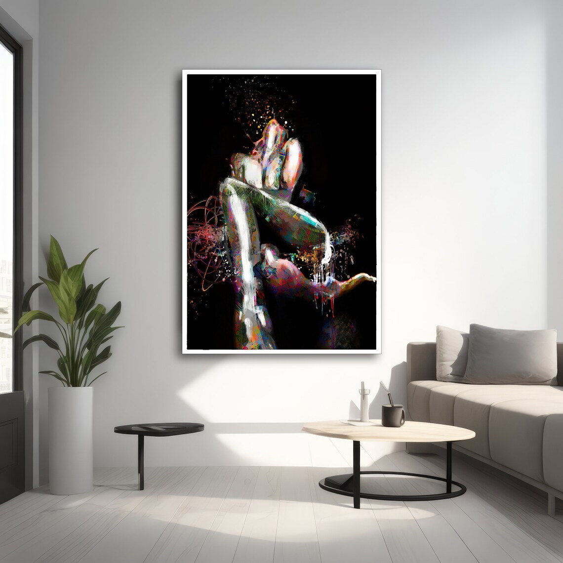 Abstract Passionate Lovers, Erotic Modern Art - Image 2
