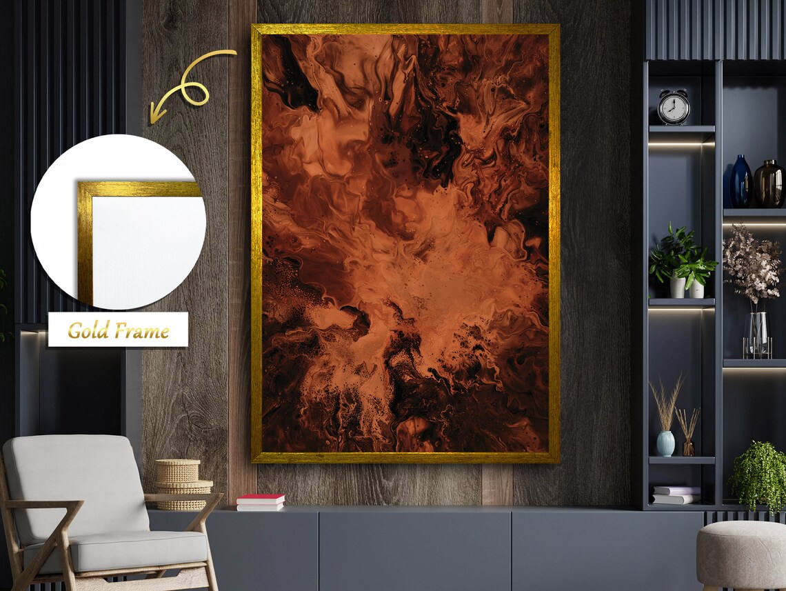 Nature Poured Into A Painting, Earthy Mud Brown