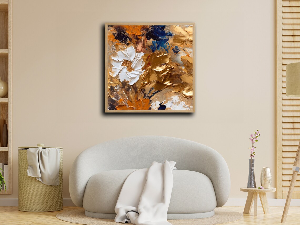 Autumnal Flourish, Autumn Leaves Modern Decor - Image 3