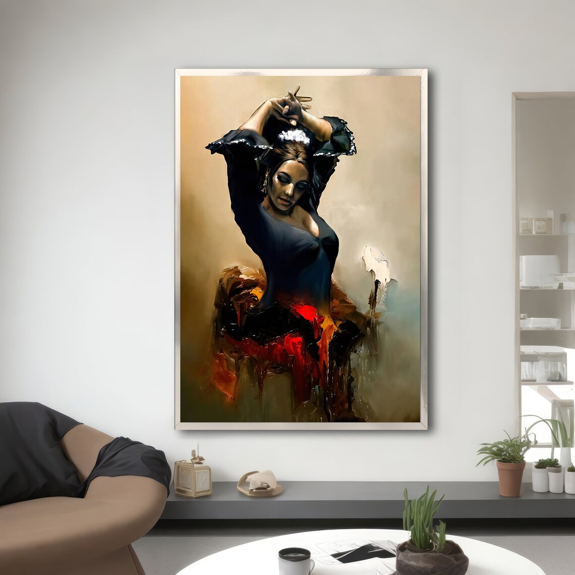 Flamenco Dancer In Motion, Ethnic Wall Art - Image 3