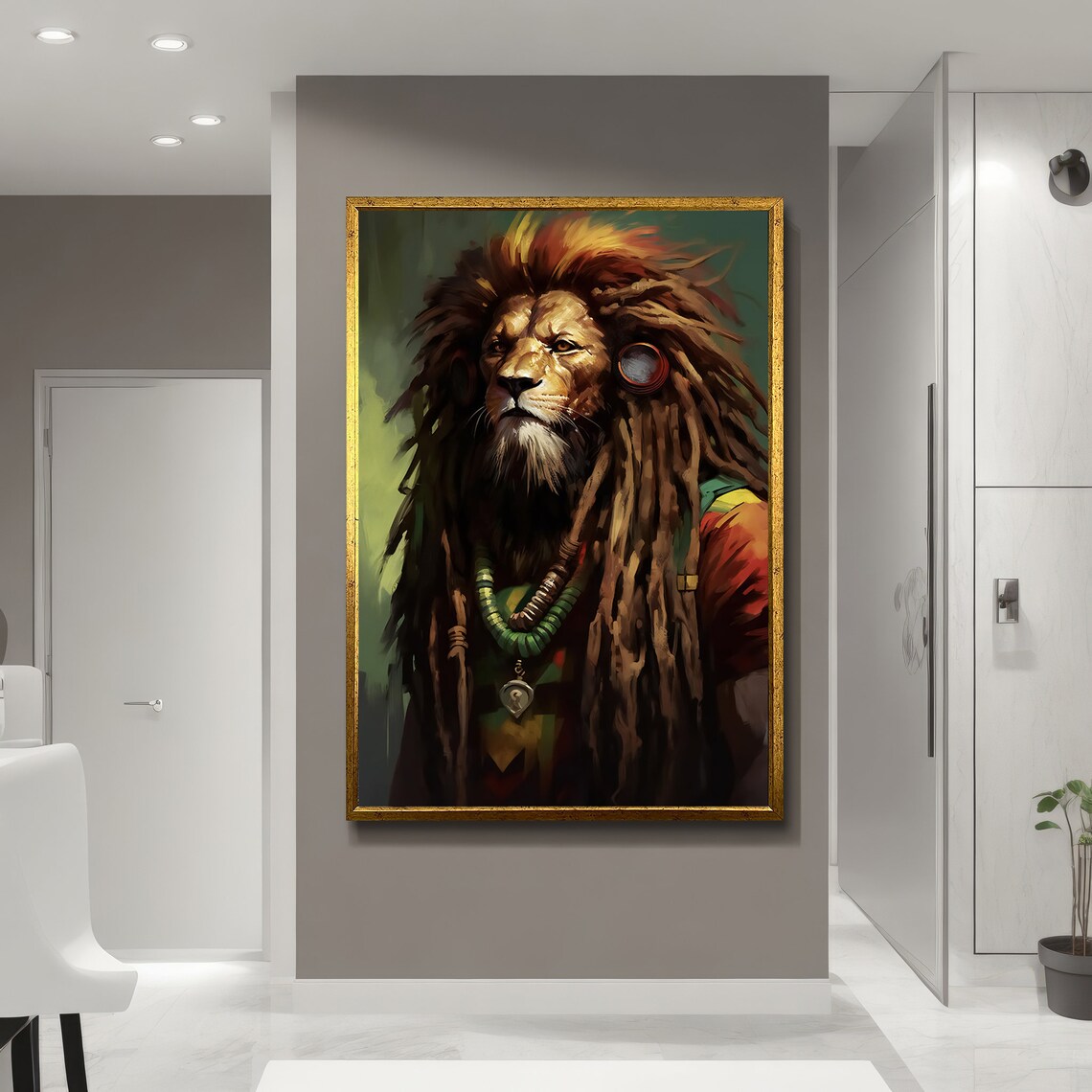 Regal Lion With Dreadlocks, Animal Enthusiast Gift - Image 5