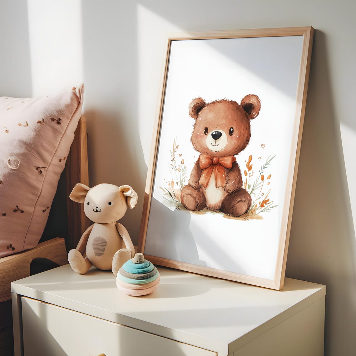 Teddy Bear Nursery Decor, Art Print