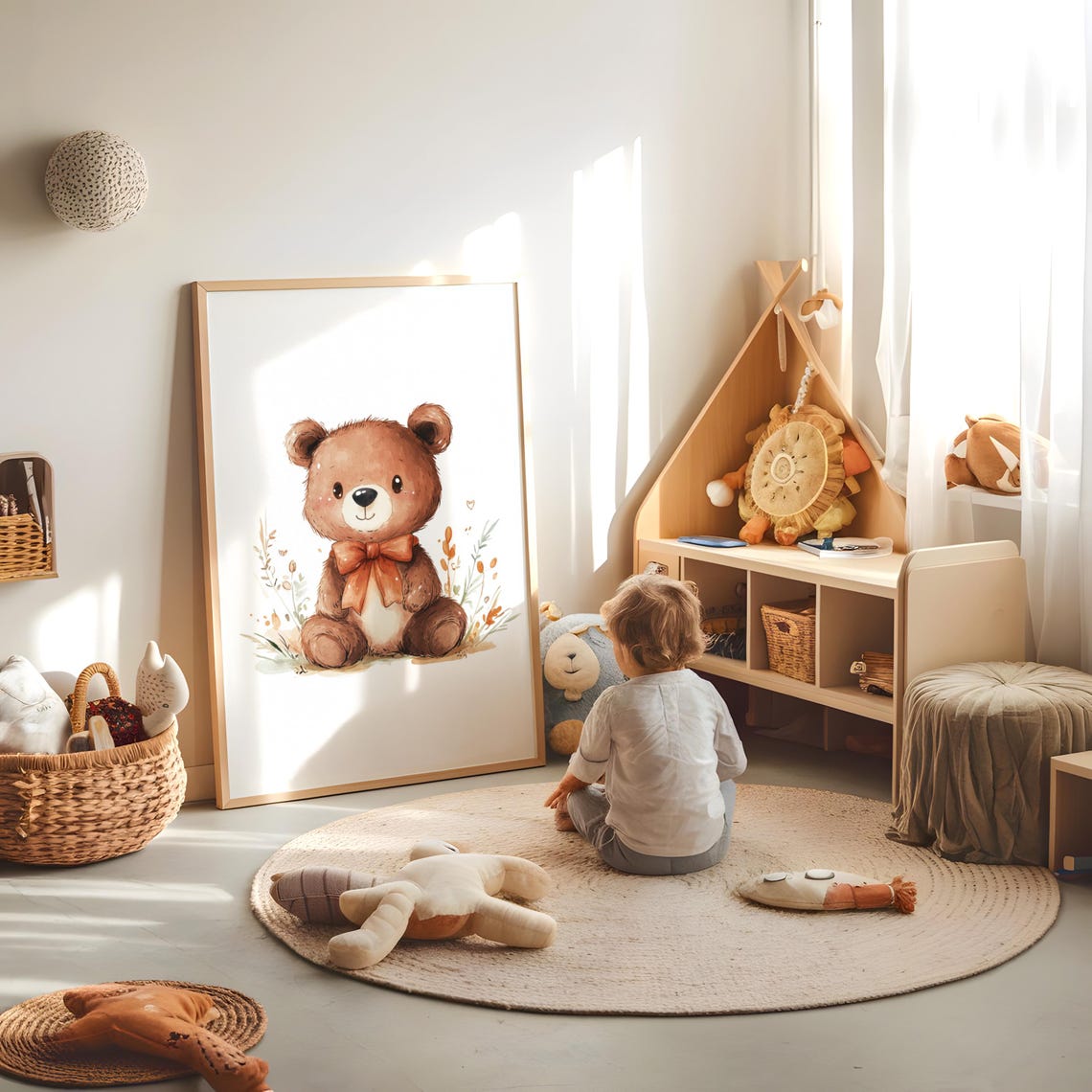 Teddy Bear Nursery Decor, Art Print - Image 2