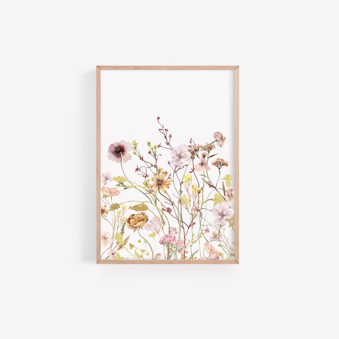 Wildflowers Print, Boho Nursery Decor