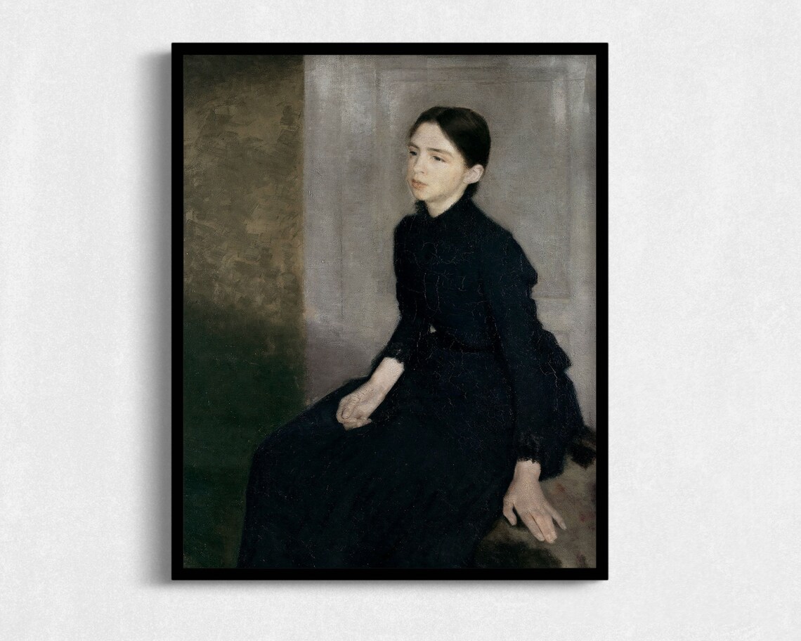 Portrait Of Lillian Moody, Vintage Woman Art Print