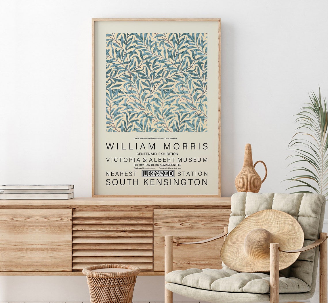 William Morris Willow Bough Botanical Centenary Exhibition Wall Art