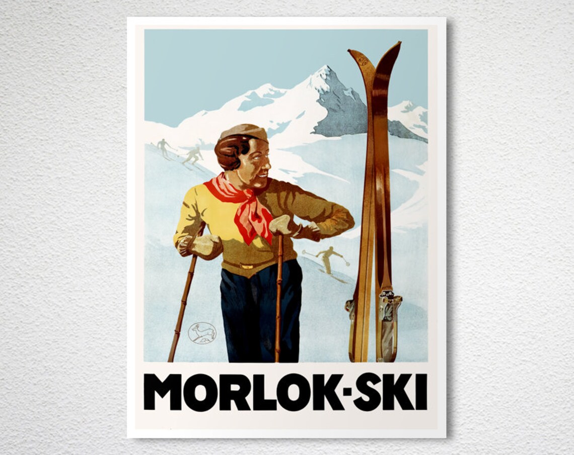 Morlok Ski Austria Vintage Travel Poster - Image 2