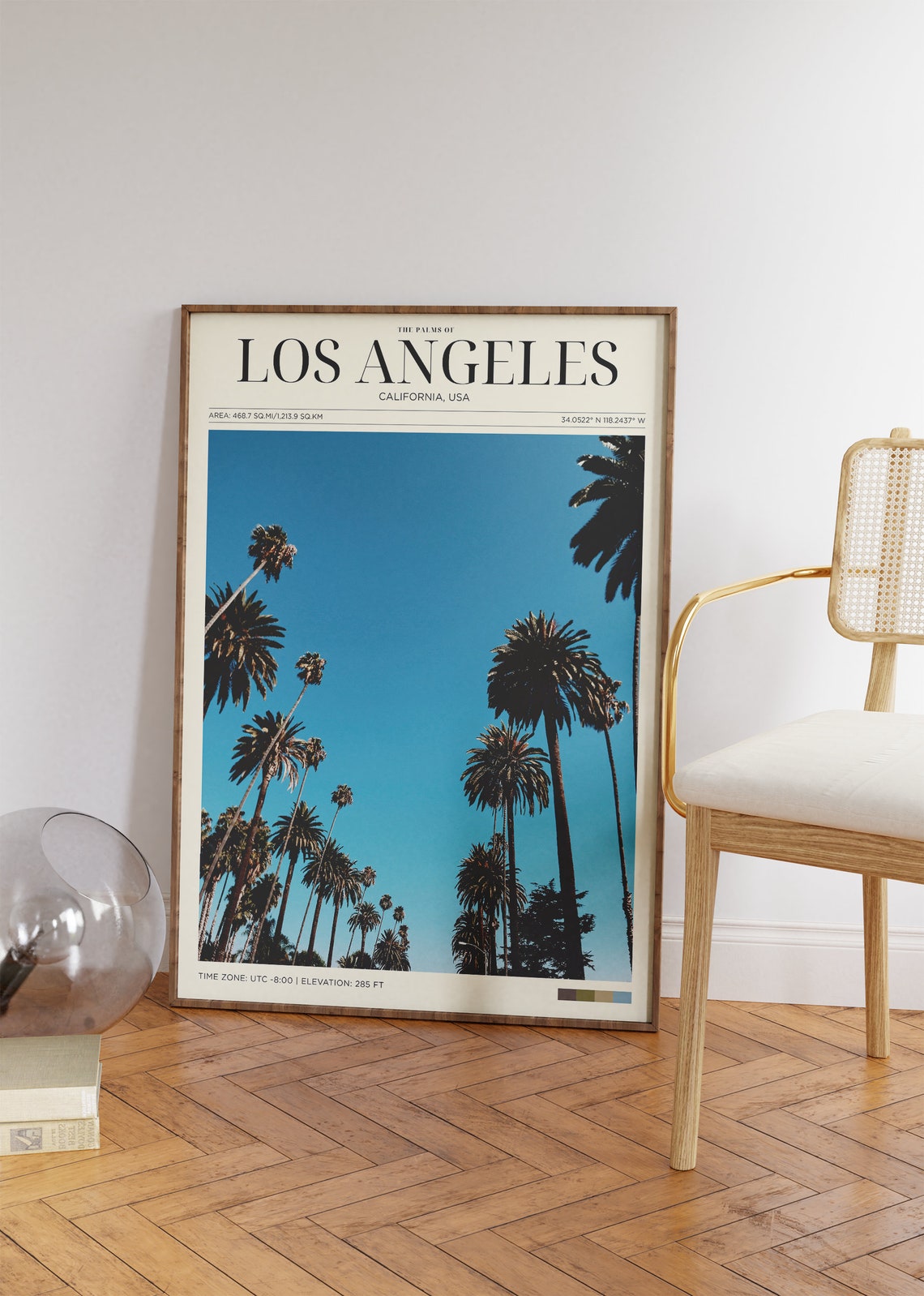 Travel Poster Los Angeles Poster Los Angeles Palms Wall Art For Living Room Vintage Posters In Los Angeles Print Modern Office Wall Art - Image 2