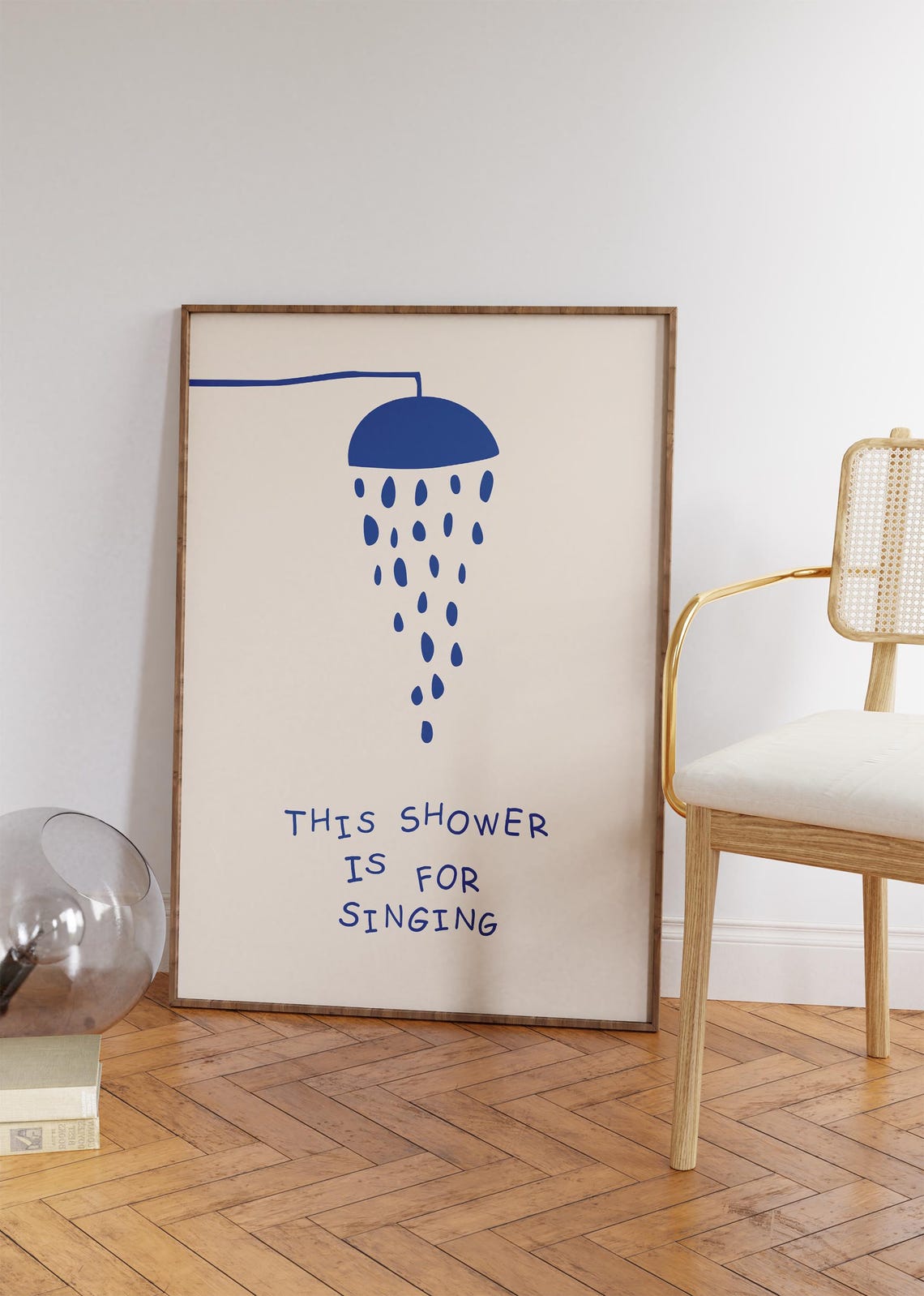 This Shower Is For Singing Print Aesthetic Bathroom Decor Shower Singing Poster Retro Preppy Bathroom Art Trendy Dorm Cute Wall Art - Image 3