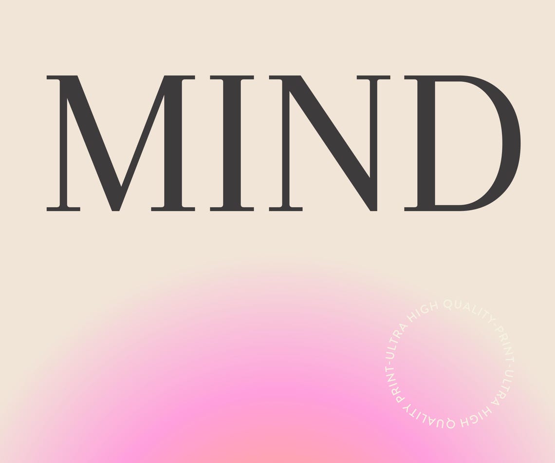 Open Your Mind Pink Aura Minimalist Growth Mindset Affirmation Poster - Image 5