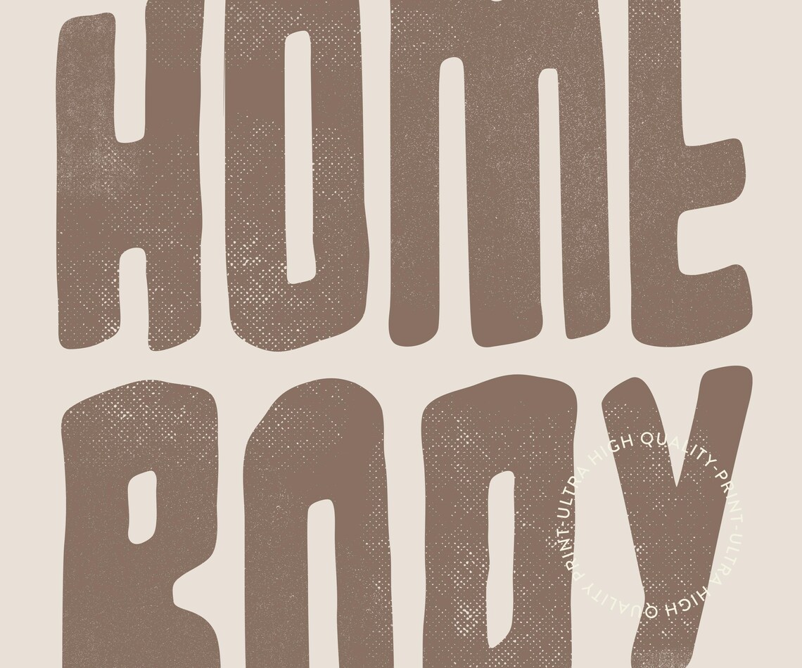 The Homebody Club Art Aesthetic Apartment Decor Minimalist Typography Print Mid Century Modern Home Gifts Large Living Room Wall Art - Image 5
