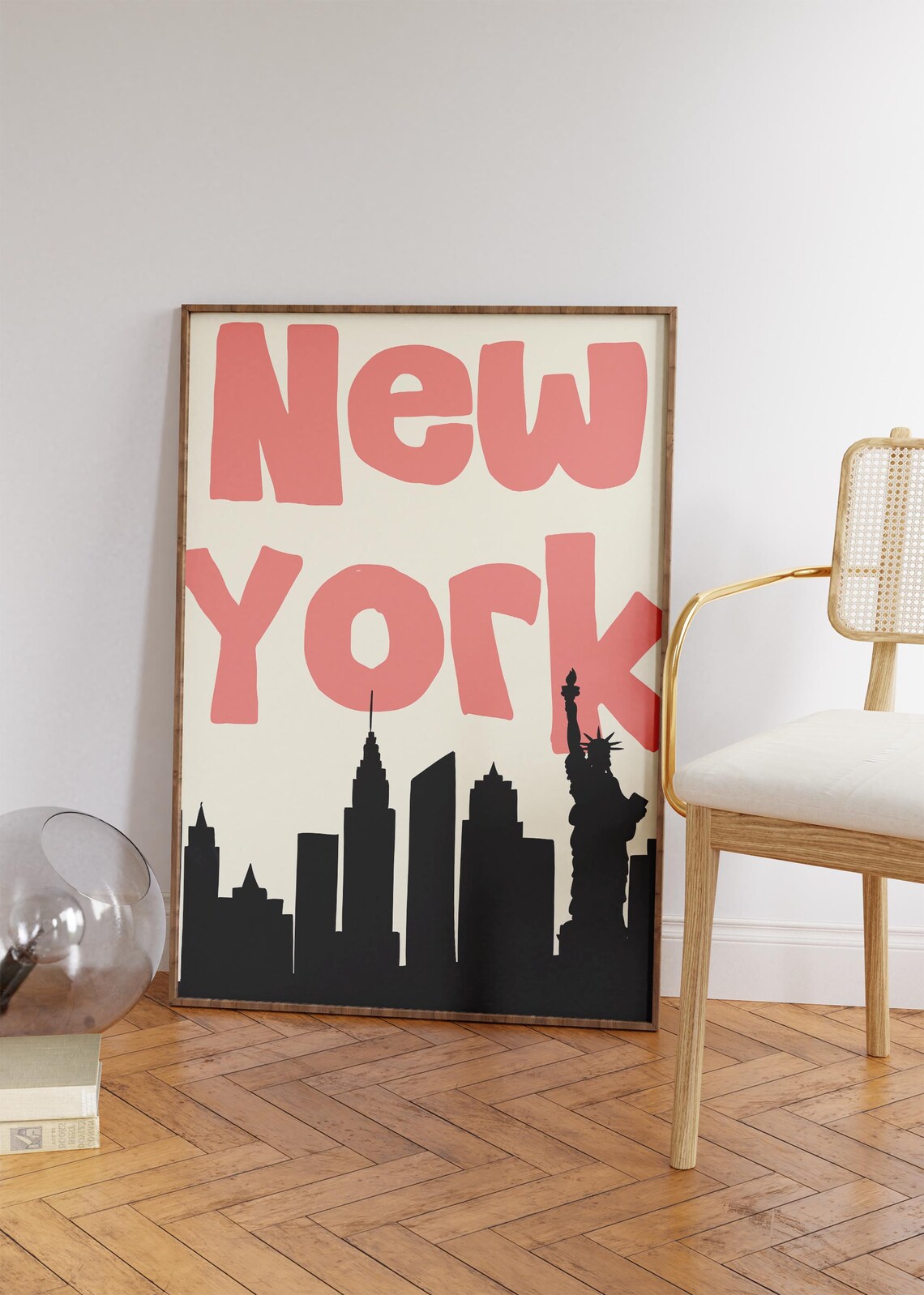 Retro New York Wall Art Trendy Nyc Poster Aesthetic Travel Wall Art For Living Room Or Apartment Decor Cute Travel Poster - Image 2