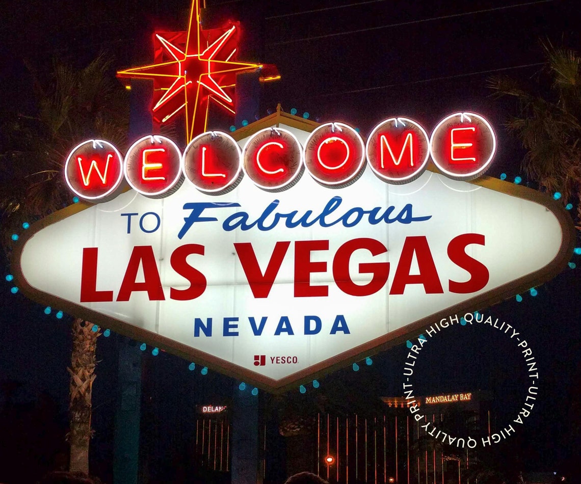 Travel Poster Las Vegas Strip Poster Las Vegas Sign Print Las Vegas Wall Art For Living Room Large Modern Office Cities Wall Art - Image 5