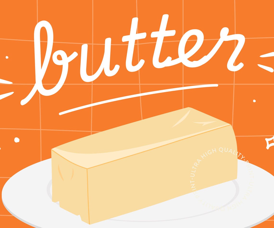 Butter Prints Cute Butter Art Kitchen Wall Art Aesthetic Kitchen Decor Fun Kitchen Print Trendy Kitchen Poster Preppy Apartment Decor - Image 5