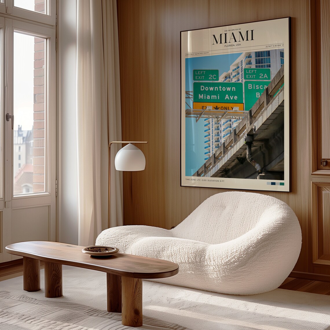 Miami Florida Downtown Highway Signs Vintage Roadways Travel Poster - Image 4