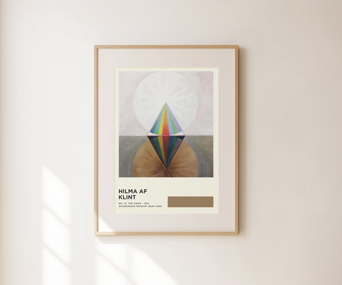 Hilma af Klint The Swan No 12 1915 Abstract Guggenheim Exhibition Poster - Image 2