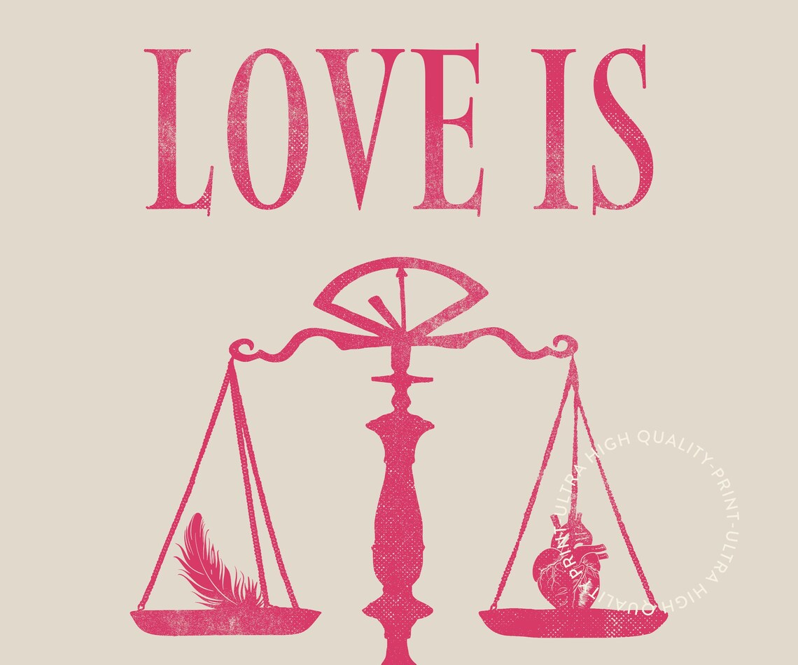 Love Is The Law Print Retro Wall Art Girly Gifts Spiritual Inspirational Quotes Preppy Apartment Decor Cute Prints Bedroom Wall Art - Image 5