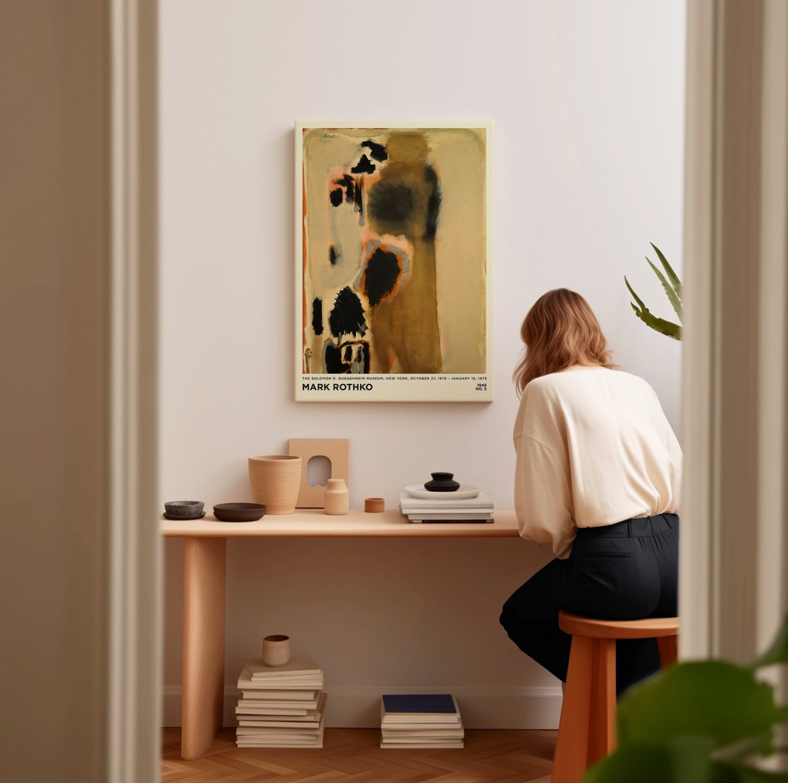 Mark Rothko No 5 1948 Brown Abstract Guggenheim Museum Art Poster - Image 2