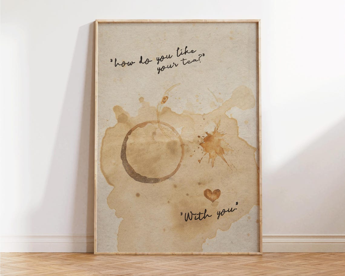 How Do You Like Your Tea With You Romantic Watercolor Tea Stain Print - Image 4