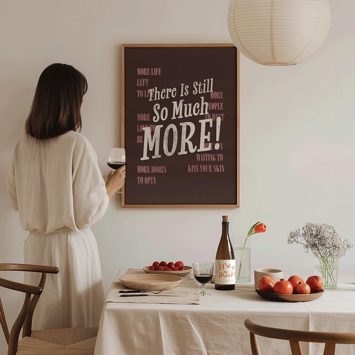 There Is Still So Much More Brown Pink Bold Affirmation Wall Art Poster - Image 3