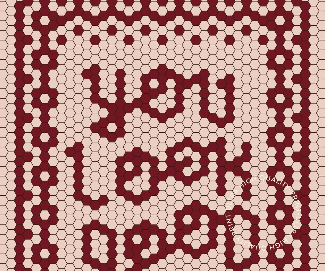 You Look Good Burgundy Hexagon Mosaic Tile Typography Art Poster - Image 5