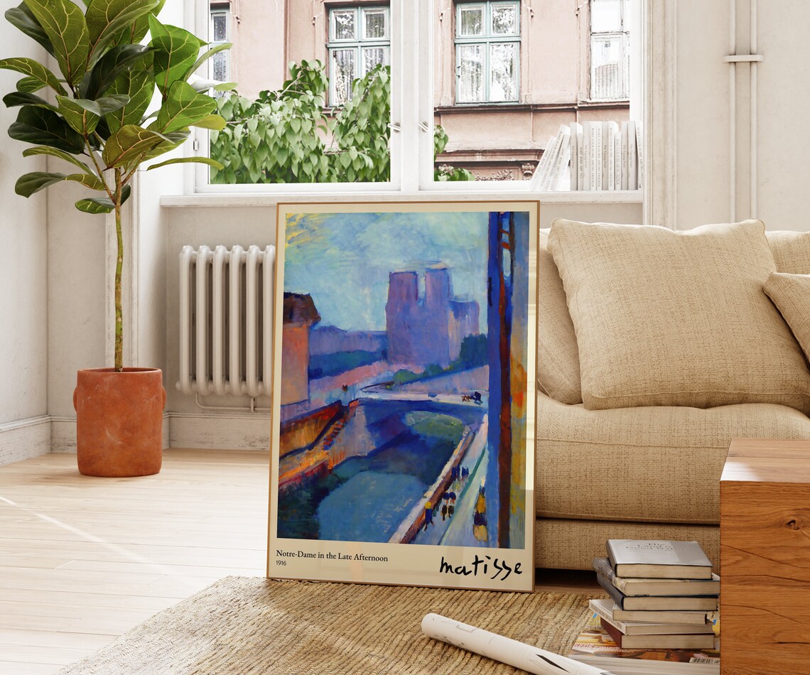 Henri Matisse Notre Dame Late Afternoon 1916 Blue Paris River Art Print - Image 3
