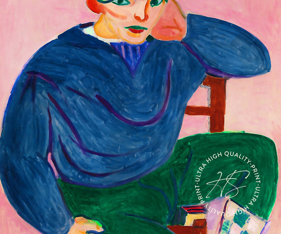 Henri Matisse The Young Sailor 1906 Blue Portrait Fauvist Art Print - Image 4