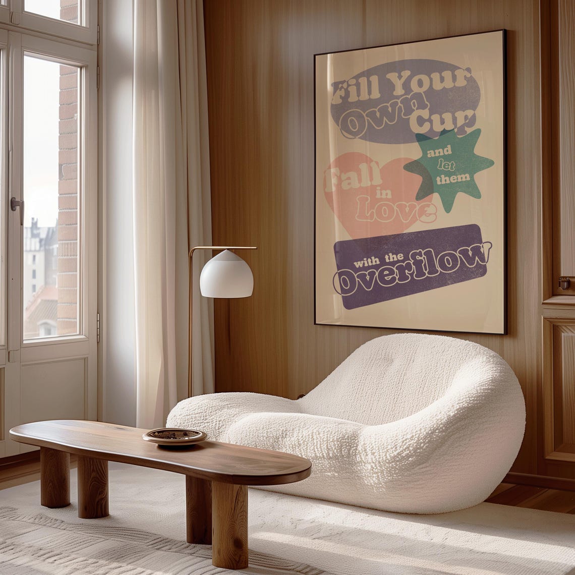 Fill Your Own Cup Fall In Love With Overflow Purple Quote Poster - Image 3