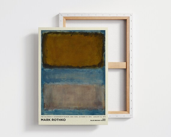 Mark Rothko Blue Brown Topaz 1968 Color Field Abstract Art Poster