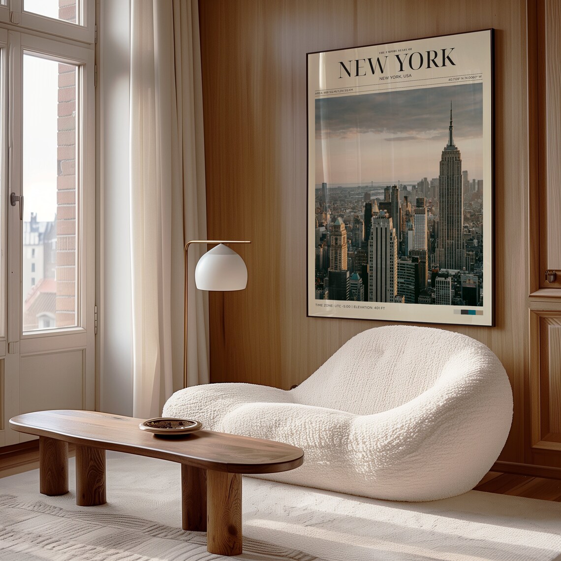 New York City Empire State Skyline View Vintage Travel Poster Print - Image 4
