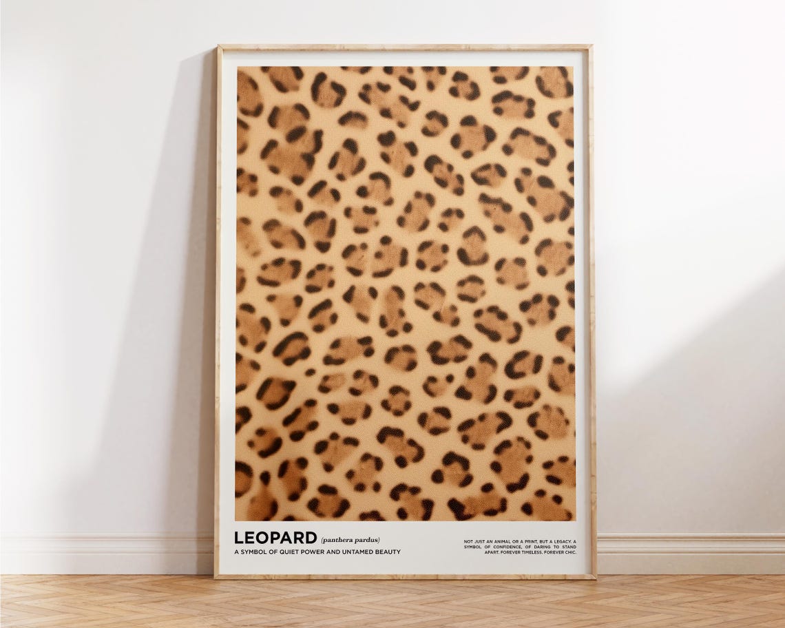 Leopard Panthera Pardus Spotted Fur Pattern Minimalist Wall Print - Image 3