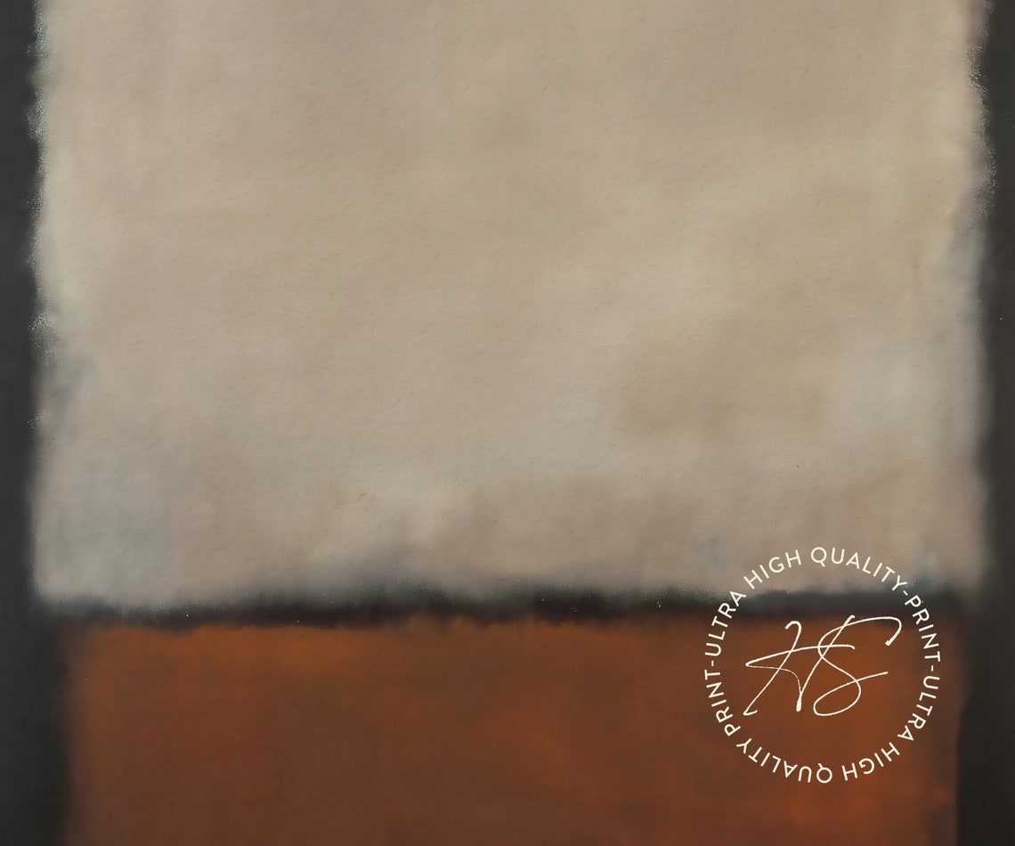 Mark Rothko Dark Brown 1963 Abstract Color Field Museum Art Print - Image 4