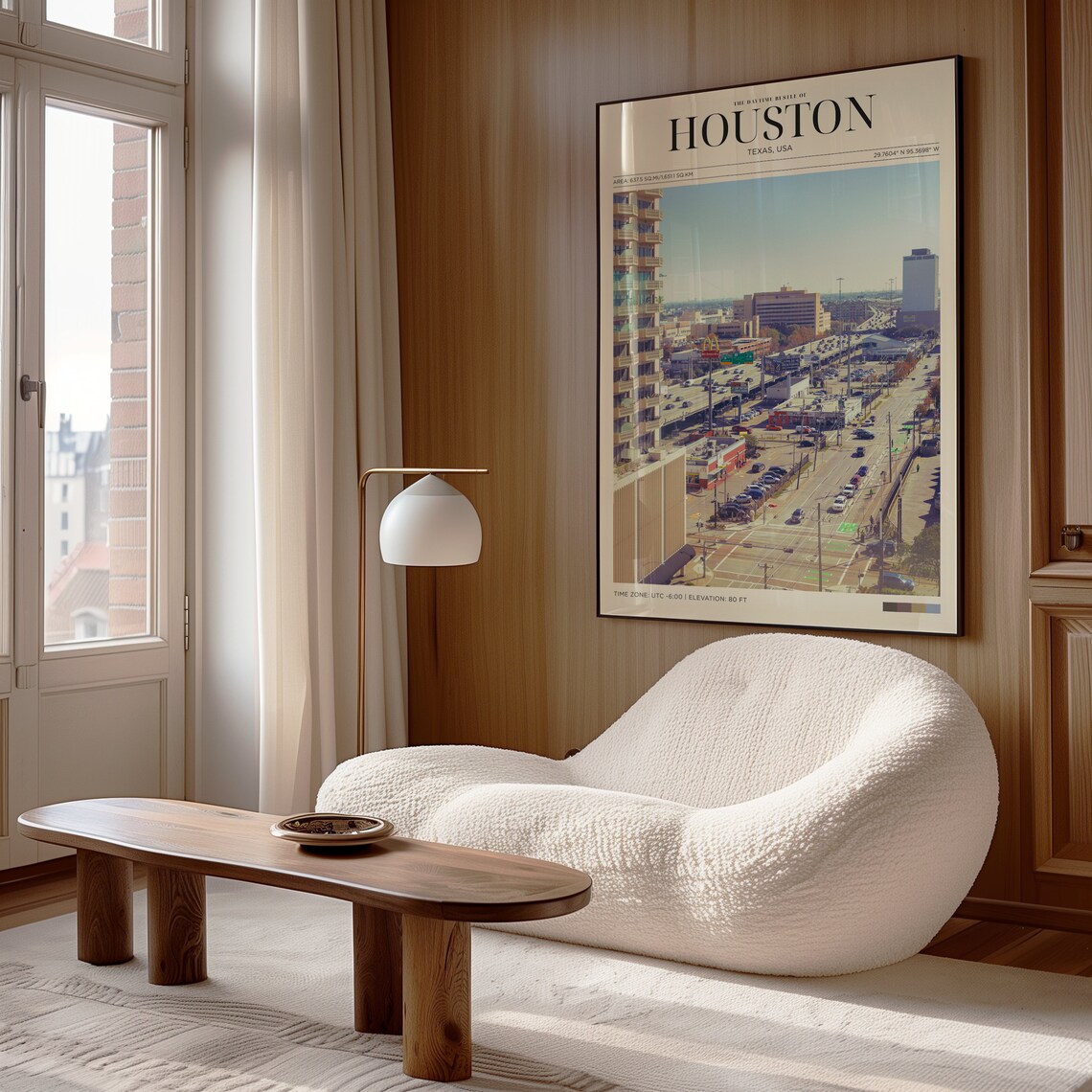 Houston Texas Daytime Freeway City Travel Poster Urban Wall Art Print - Image 4