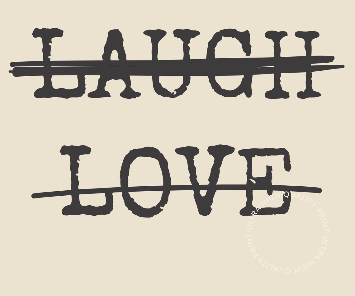 Live Laugh Love Crossed Out Don't Be A Cunt Funny Bathroom Wall Print - Image 5