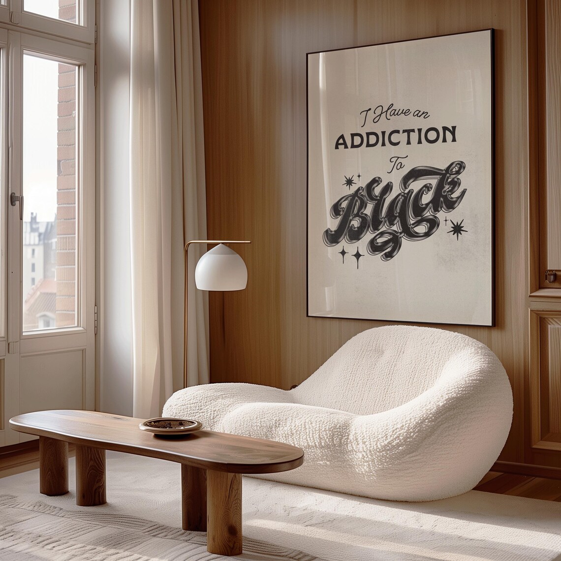 I Have An Addiction To Black Quote Retro Balloon Letter Art Poster - Image 2