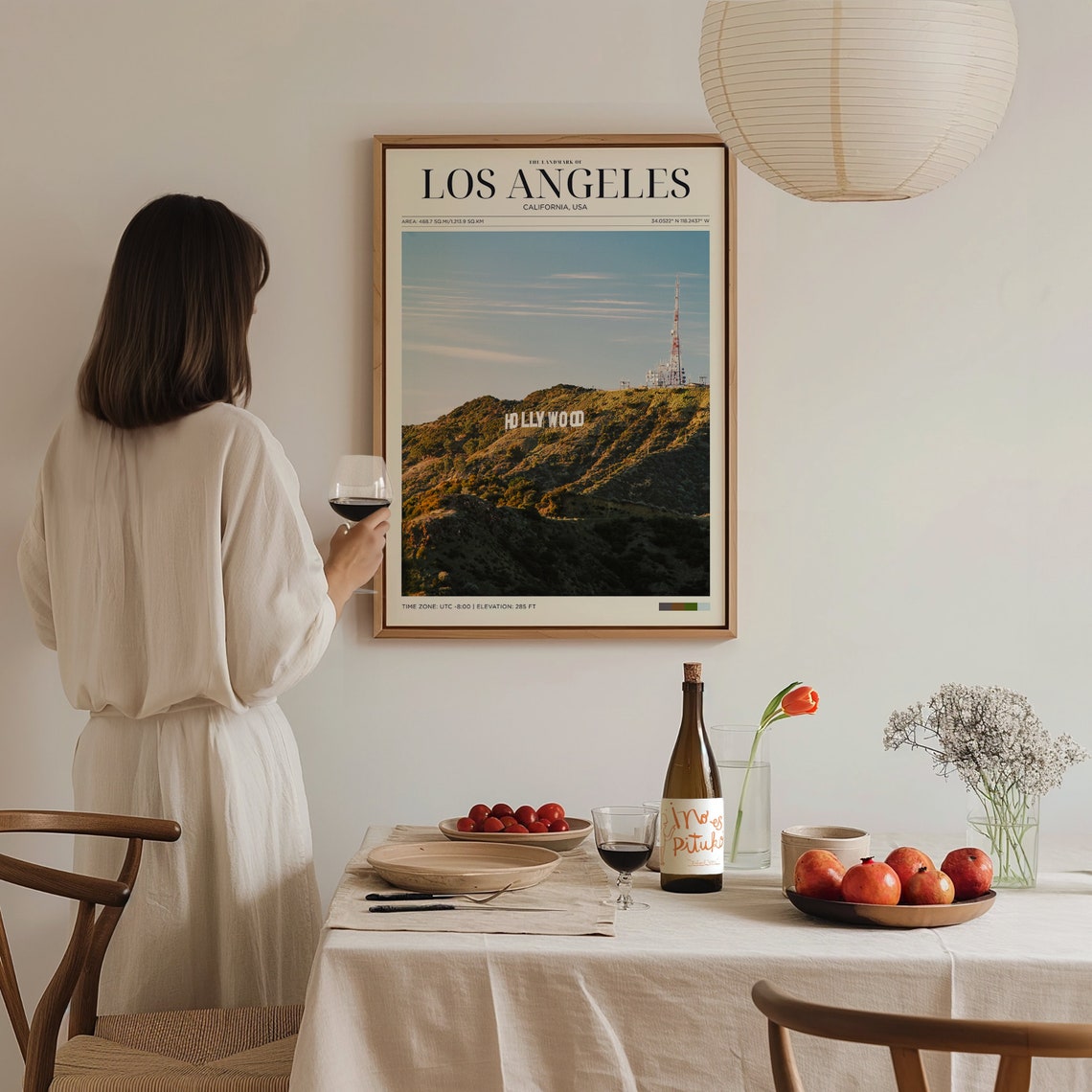 Travel Poster Los Angeles Poster Holywood Wall Art For Living Room Vintage Posters In Los Angeles Print Modern Office Wall Art - Image 3