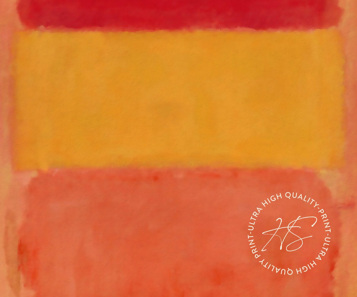Mark Rothko Orange Red Yellow 1961 Abstract Color Field Art Poster - Image 4
