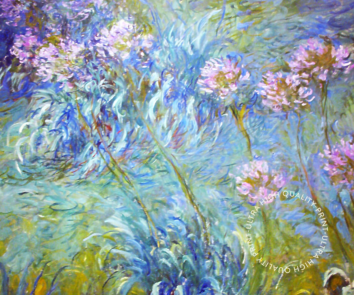 Claude Monet Agapanthus Impressionist Purple Floral Musee Marmottan Poster - Image 5