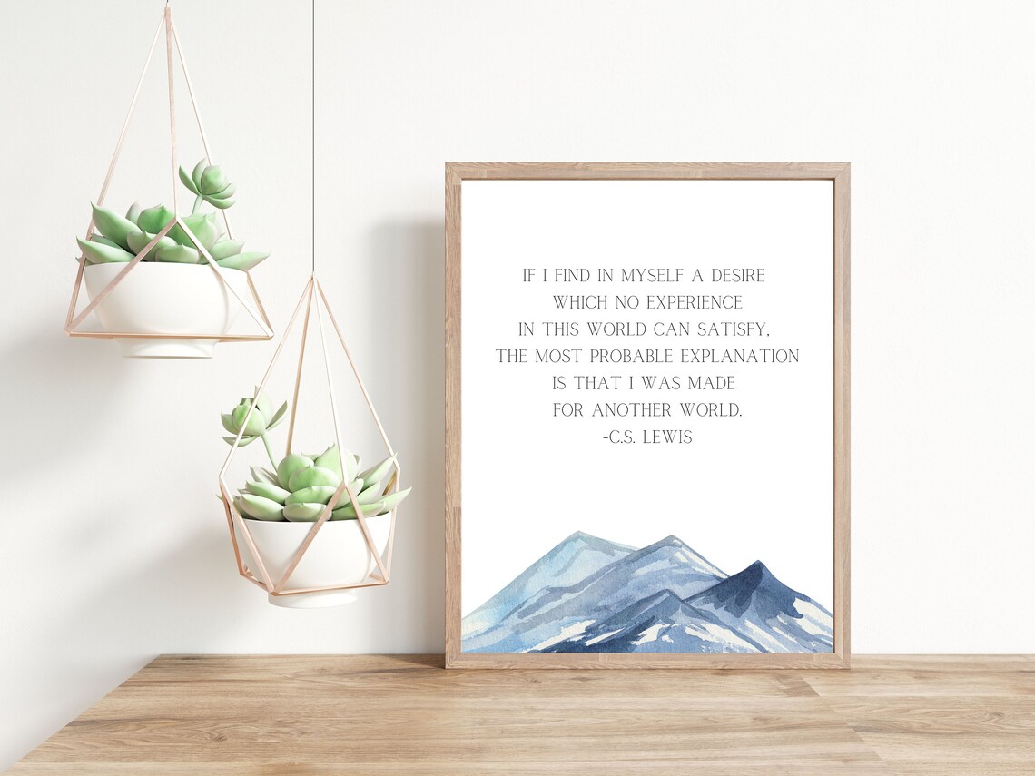 C. S. Lewis Quote Art Print, Literary Wall Decor - Image 2
