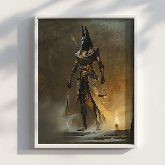 Anubis Egyptian God of the Afterlife Golden Tomb Mythology Poster