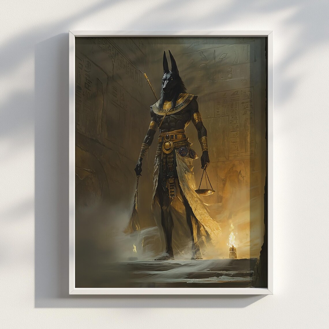Anubis Egyptian God of the Afterlife Golden Tomb Mythology Poster