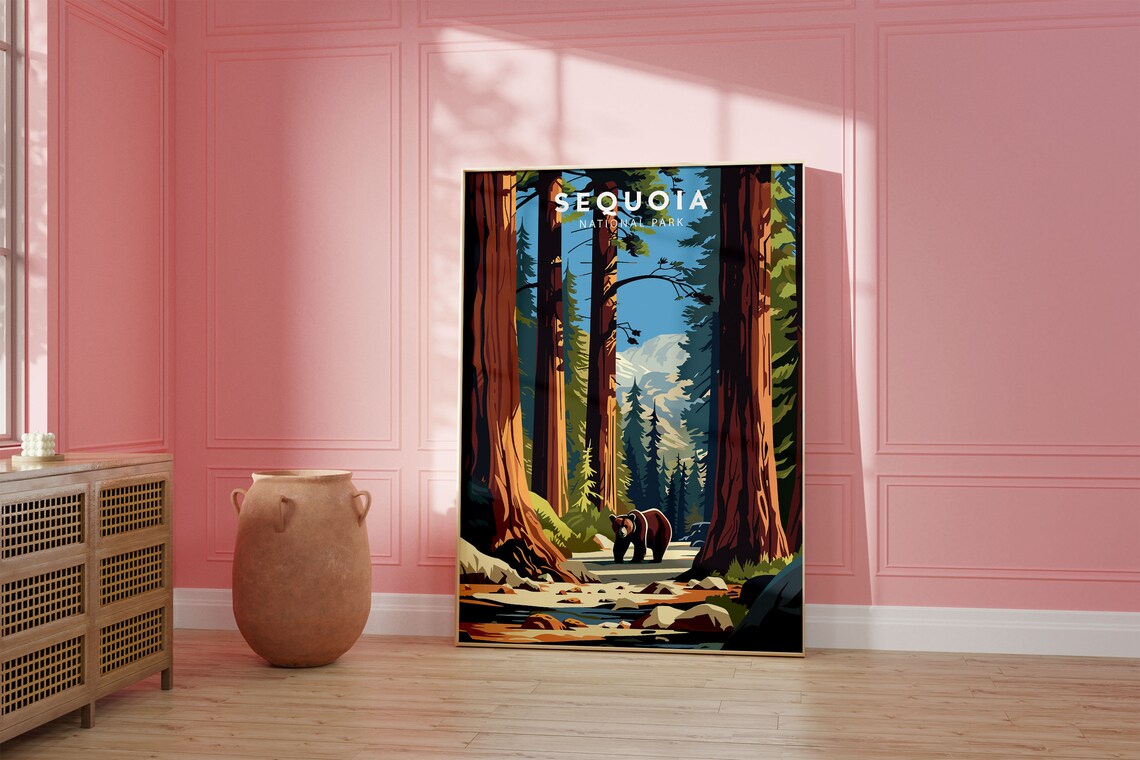 Sequoia National Park Minimalist Travel Poster - Image 4
