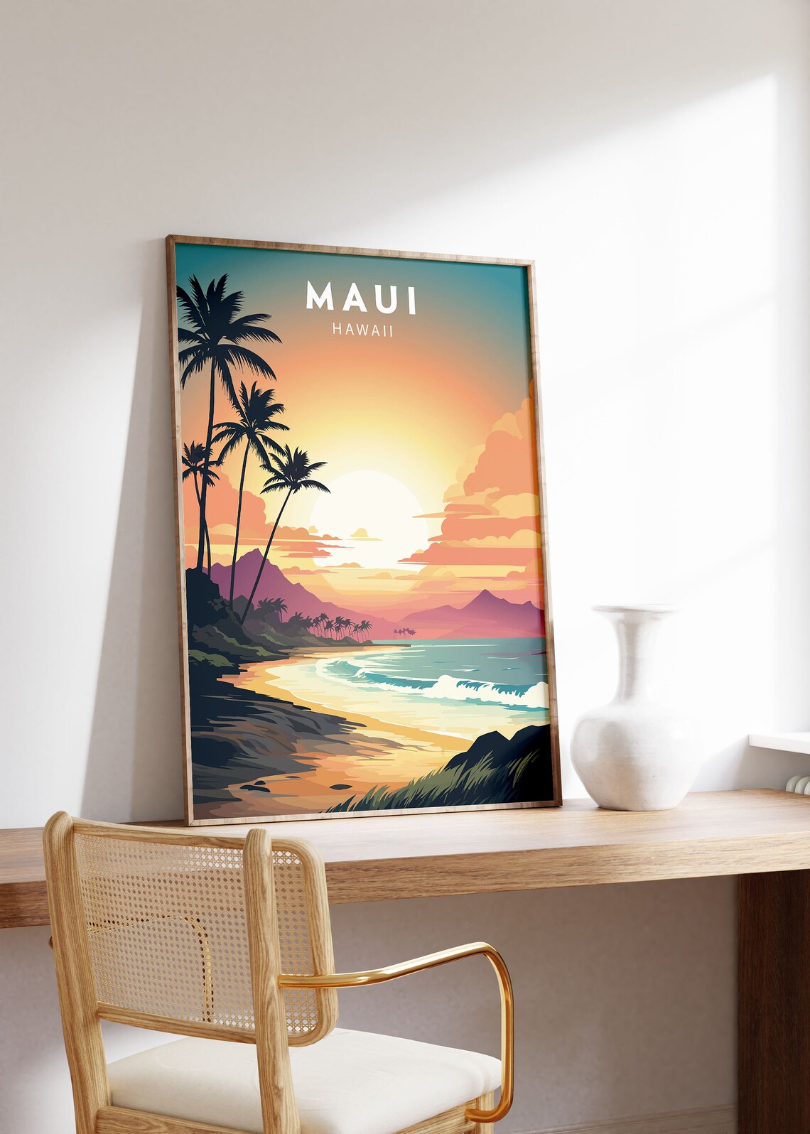 Maui Hawaii Travel Poster, Lahaina Wall Decor - Image 2