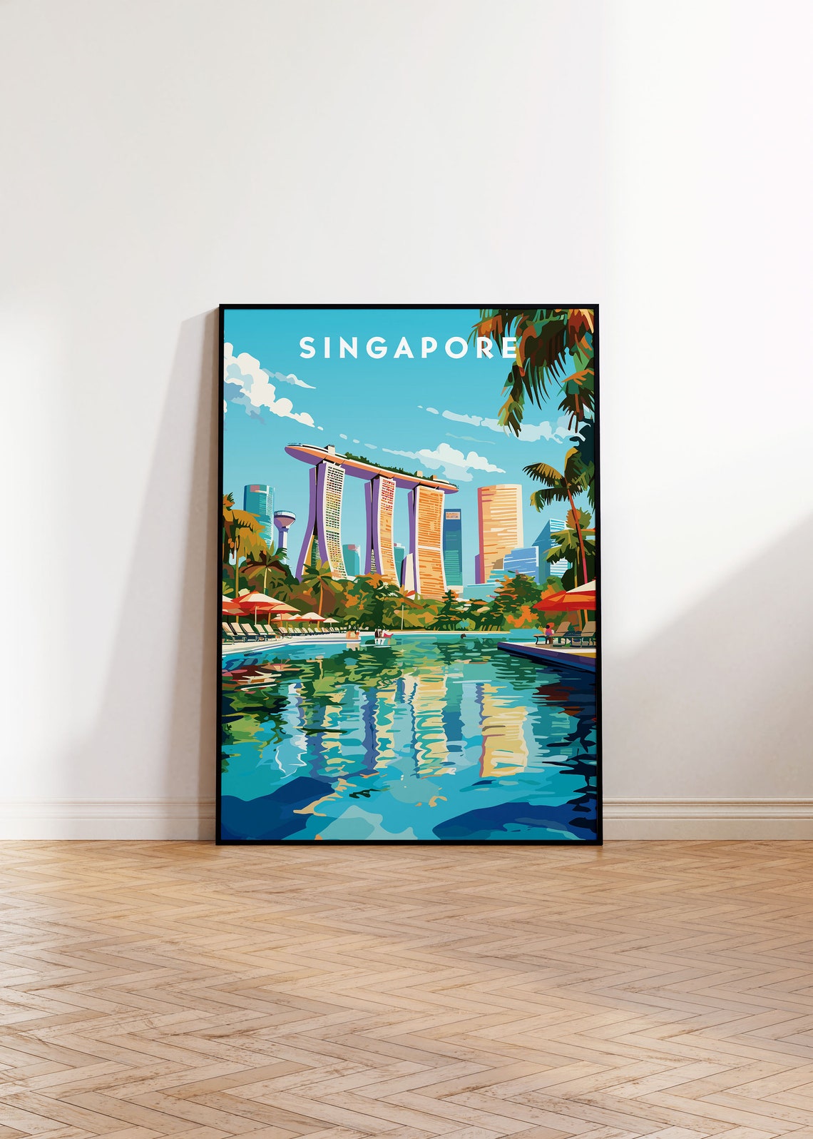 Singapore Print Singapore Poster Singapore Art Print Singapore Wall Art Singapore Gifts Singapore Travel Art Singapore Gift
