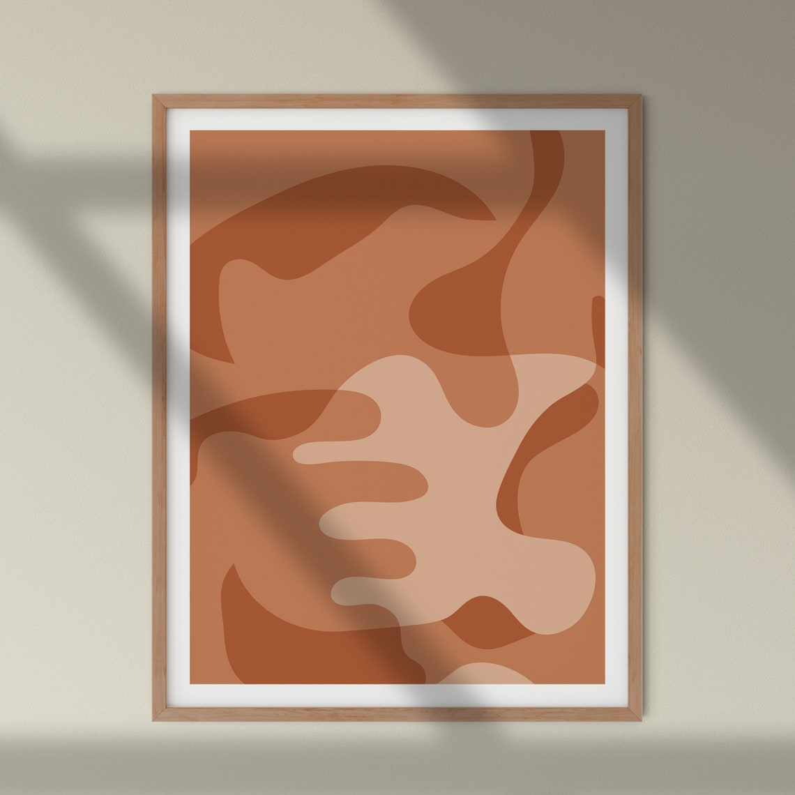 Liquid Dreams Orange Abstract Fluid Organic Shapes Art Poster