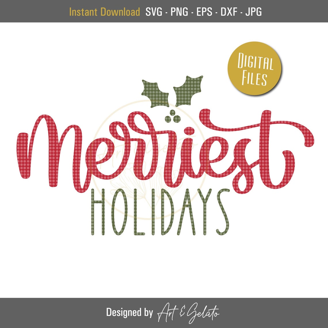 Merriest Holidays Svg Merry Christmas Svg Christmas Svg Happy Holidays Svg Winter Svg Happy Christmas Svg Christmas Decor Svg Holiday