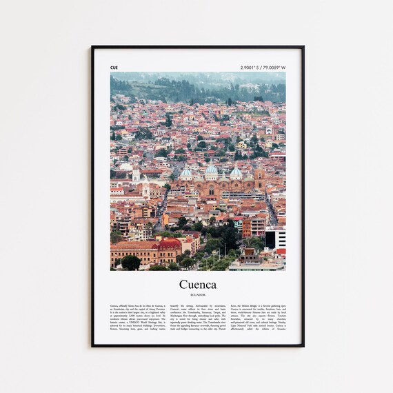 Cuenca Color Print Real Photo Poster Travel Gift Ecuador Minimal City Wall Art